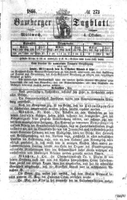 Bamberger Tagblatt Donnerstag 4. Oktober 1866