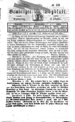 Bamberger Tagblatt Samstag 6. Oktober 1866