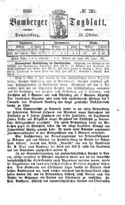 Bamberger Tagblatt Donnerstag 25. Oktober 1866