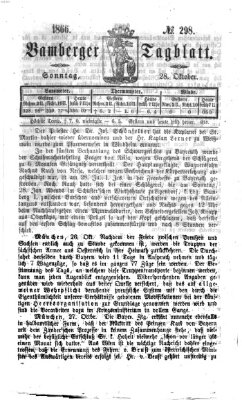 Bamberger Tagblatt Sonntag 28. Oktober 1866