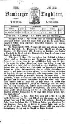 Bamberger Tagblatt Sonntag 4. November 1866