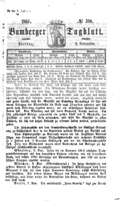 Bamberger Tagblatt Freitag 9. November 1866