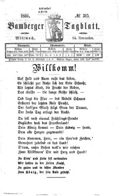 Bamberger Tagblatt Mittwoch 14. November 1866