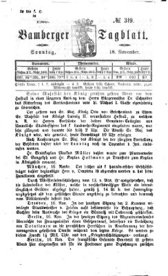 Bamberger Tagblatt Sonntag 18. November 1866