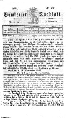 Bamberger Tagblatt Montag 19. November 1866