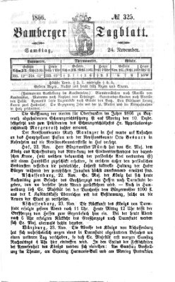 Bamberger Tagblatt Samstag 24. November 1866