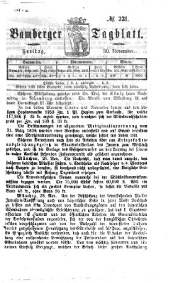 Bamberger Tagblatt Freitag 30. November 1866