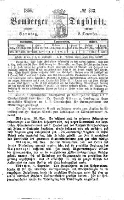 Bamberger Tagblatt Sonntag 2. Dezember 1866