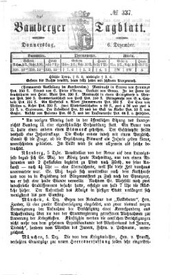 Bamberger Tagblatt Donnerstag 6. Dezember 1866