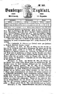 Bamberger Tagblatt Mittwoch 12. Dezember 1866