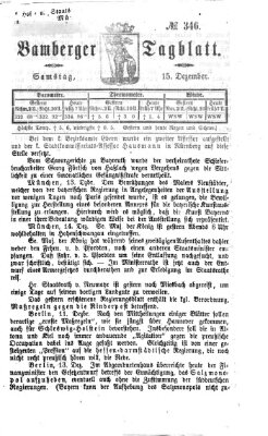 Bamberger Tagblatt Samstag 15. Dezember 1866