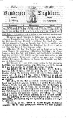 Bamberger Tagblatt Freitag 21. Dezember 1866