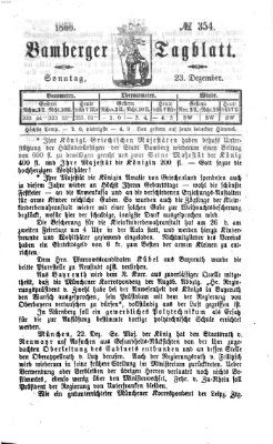 Bamberger Tagblatt Sonntag 23. Dezember 1866