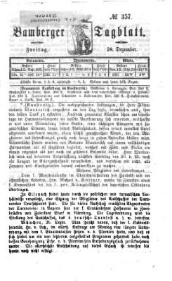 Bamberger Tagblatt Freitag 28. Dezember 1866