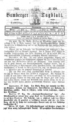 Bamberger Tagblatt Samstag 29. Dezember 1866