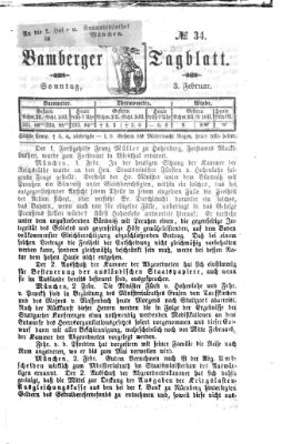 Bamberger Tagblatt Sonntag 3. Februar 1867