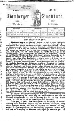 Bamberger Tagblatt Montag 4. Februar 1867