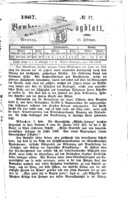 Bamberger Tagblatt Montag 11. Februar 1867