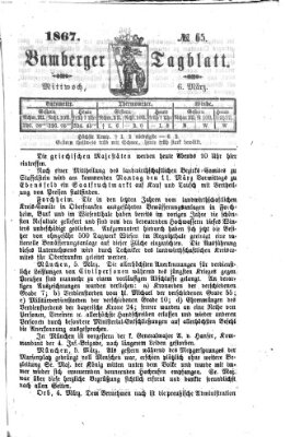 Bamberger Tagblatt Mittwoch 6. März 1867