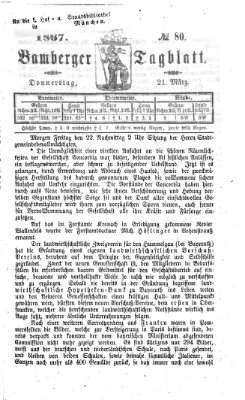 Bamberger Tagblatt Donnerstag 21. März 1867