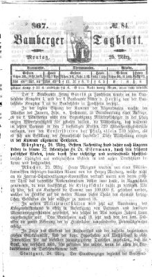 Bamberger Tagblatt Montag 25. März 1867