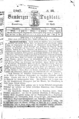 Bamberger Tagblatt Samstag 13. April 1867