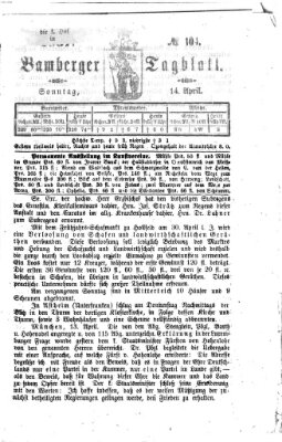 Bamberger Tagblatt Sonntag 14. April 1867