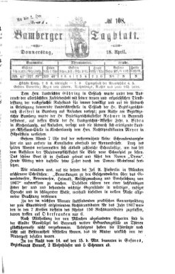 Bamberger Tagblatt Donnerstag 18. April 1867