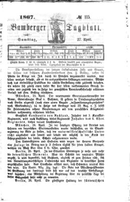 Bamberger Tagblatt Samstag 27. April 1867