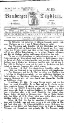 Bamberger Tagblatt Freitag 17. Mai 1867