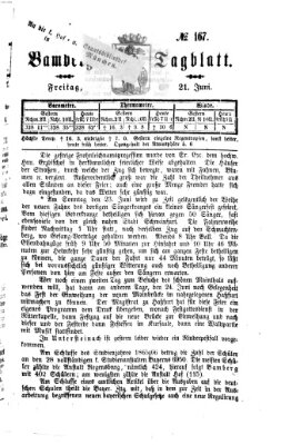 Bamberger Tagblatt Freitag 21. Juni 1867