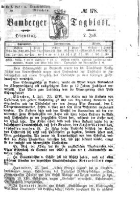 Bamberger Tagblatt Dienstag 2. Juli 1867