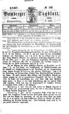 Bamberger Tagblatt Donnerstag 4. Juli 1867