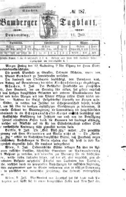 Bamberger Tagblatt Donnerstag 11. Juli 1867