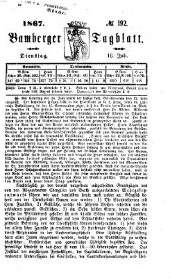 Bamberger Tagblatt Dienstag 16. Juli 1867