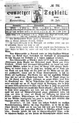 Bamberger Tagblatt Donnerstag 18. Juli 1867