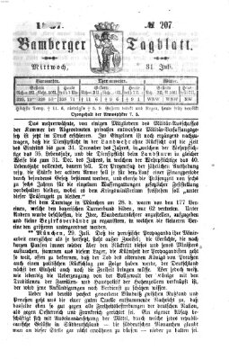 Bamberger Tagblatt Mittwoch 31. Juli 1867