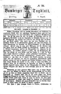 Bamberger Tagblatt Freitag 9. August 1867