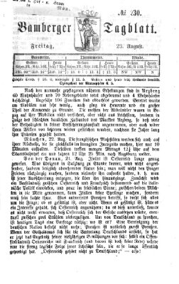 Bamberger Tagblatt Freitag 23. August 1867