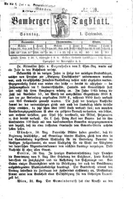 Bamberger Tagblatt Sonntag 1. September 1867