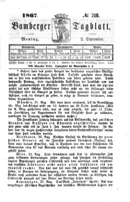 Bamberger Tagblatt Montag 2. September 1867