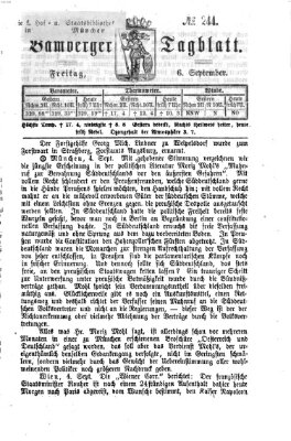 Bamberger Tagblatt Freitag 6. September 1867