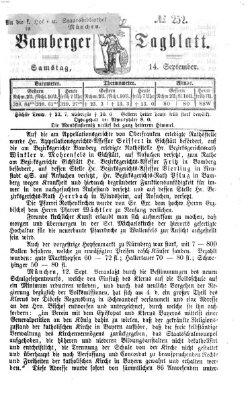 Bamberger Tagblatt Samstag 14. September 1867