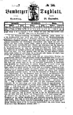 Bamberger Tagblatt Samstag 28. September 1867