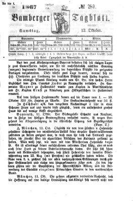 Bamberger Tagblatt Samstag 12. Oktober 1867