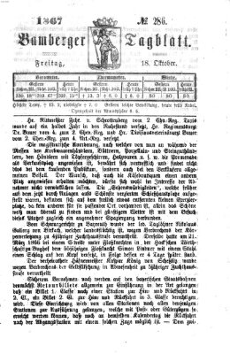 Bamberger Tagblatt Freitag 18. Oktober 1867