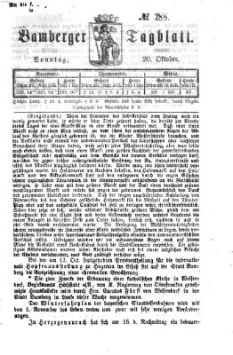 Bamberger Tagblatt Sonntag 20. Oktober 1867