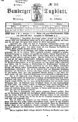 Bamberger Tagblatt Montag 21. Oktober 1867