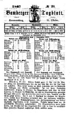 Bamberger Tagblatt Donnerstag 31. Oktober 1867