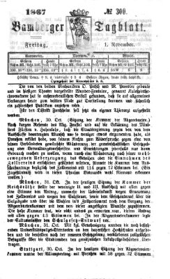 Bamberger Tagblatt Freitag 1. November 1867